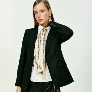 NWT!! J. CREW Helena Blazer Wool Blend Flannel Solid Black Size 2P 2 Petite